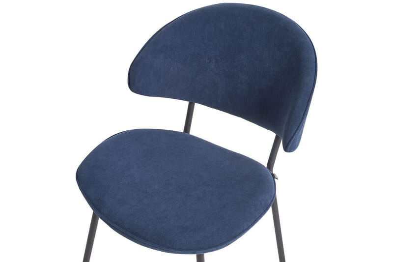 Sett med 2 spisestuestoler Kiana - Blå, Svart - Møbler - Stoler - Spisestuestoler & kjøkkenstoler