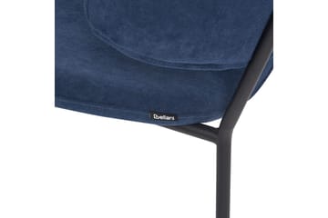 Sett med 2 spisestuestoler Kiana - Blå, Svart - Møbler - Stoler - Spisestuestoler & kjøkkenstoler