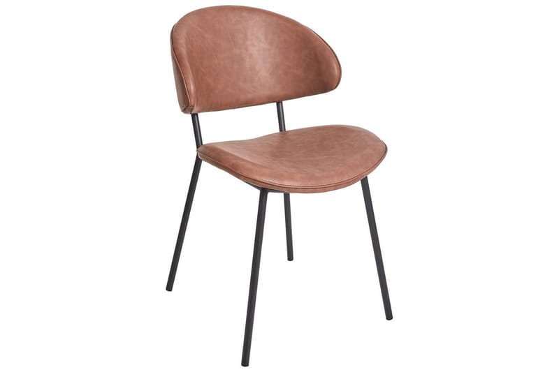 Sett med 2 spisestuestoler Kiana - Brun, Svart - Møbler - Stoler - Spisestuestoler & kjøkkenstoler