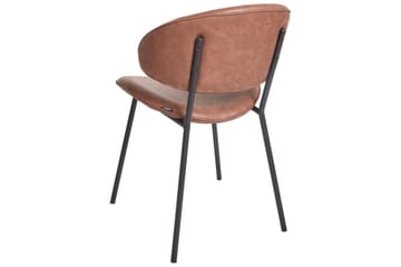 Sett med 2 spisestuestoler Kiana - Brun, Svart - Møbler - Stoler - Spisestuestoler & kjøkkenstoler