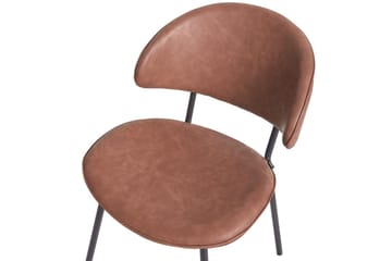 Sett med 2 spisestuestoler Kiana - Brun, Svart - Møbler - Stoler - Spisestuestoler & kjøkkenstoler