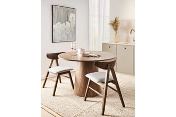 Sett med 2 spisestuestoler Lacota - Brun, grå - Møbler - Stoler - Spisestuestoler & kjøkkenstoler