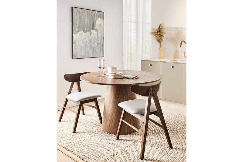 Sett med 2 spisestuestoler Lacota - Brun, grå - Møbler - Stoler - Spisestuestoler & kjøkkenstoler