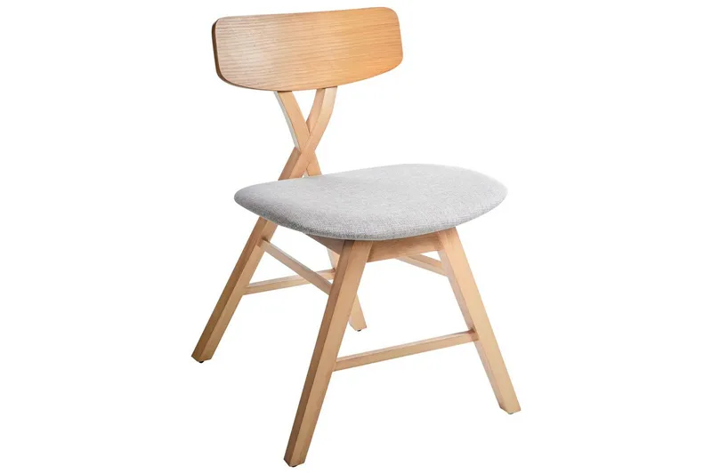 Sett med 2 spisestuestoler Leland - Brun, grå - Møbler - Stoler - Spisestuestoler & kjøkkenstoler