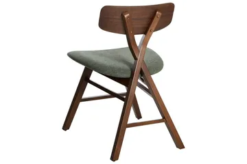 Sett med 2 spisestuestoler Leland - Brun, Grønn - Møbler - Stoler - Spisestuestoler & kjøkkenstoler