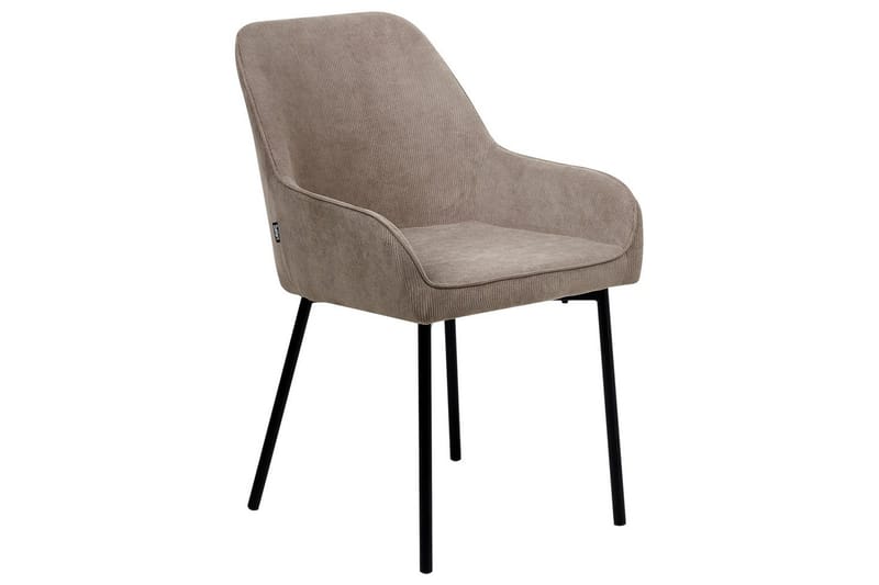 Sett med 2 spisestuestoler Loverna - Beige, svart/Manchesterstoff - Møbler - Stoler - Spisestuestoler & kjøkkenstoler