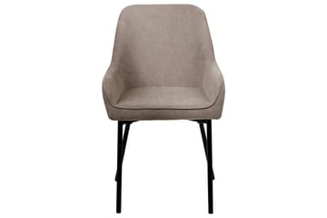 Sett med 2 spisestuestoler Loverna - Beige, svart/Manchesterstoff - Møbler - Stoler - Spisestuestoler & kjøkkenstoler