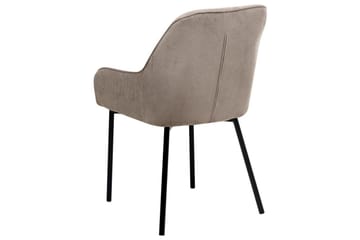 Sett med 2 spisestuestoler Loverna - Beige, svart/Manchesterstoff - Møbler - Stoler - Spisestuestoler & kjøkkenstoler