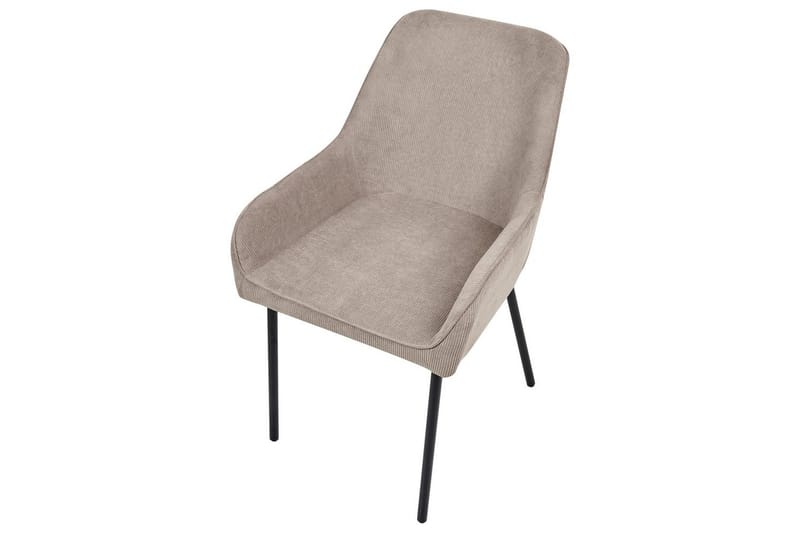Sett med 2 spisestuestoler Loverna - Beige, svart/Manchesterstoff - Møbler - Stoler - Spisestuestoler & kjøkkenstoler