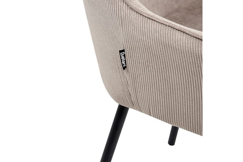 Sett med 2 spisestuestoler Loverna - Beige, svart/Manchesterstoff - Møbler - Stoler - Spisestuestoler & kjøkkenstoler