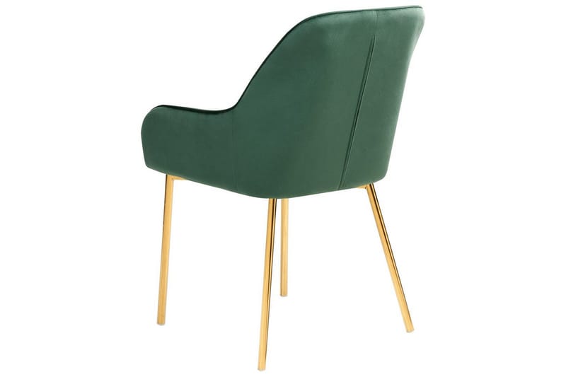 Sett med 2 spisestuestoler Loverna - Grønn, gull/Fløyel, Grønt, gull/fløyel, Grønn, gull/fløyel - Møbler - Stoler - Spisestuestoler & kjøkkenstoler