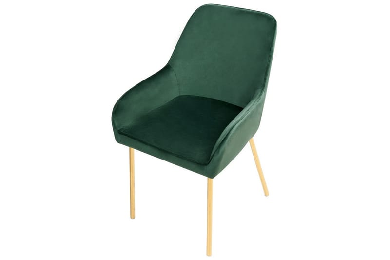 Sett med 2 spisestuestoler Loverna - Grønn, gull/Fløyel, Grønt, gull/fløyel, Grønn, gull/fløyel - Møbler - Stoler - Spisestuestoler & kjøkkenstoler