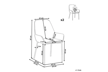 Sett med 2 spisestuestoler Loverna - Grønn, gull/Fløyel, Grønt, gull/fløyel, Grønn, gull/fløyel - Møbler - Stoler - Spisestuestoler & kjøkkenstoler