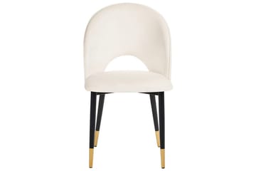 Sett med 2 spisestuestoler Magalia - Beige, svart, gull - Møbler - Stoler - Spisestuestoler & kjøkkenstoler