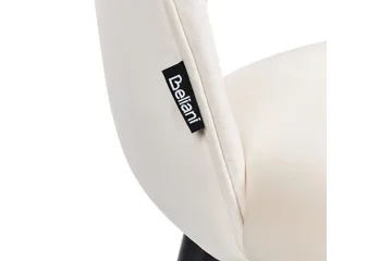 Sett med 2 spisestuestoler Magalia - Beige, svart, gull - Møbler - Stoler - Spisestuestoler & kjøkkenstoler