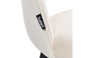 Sett med 2 spisestuestoler Magalia - Beige, svart, gull - Møbler - Stoler - Spisestuestoler & kjøkkenstoler