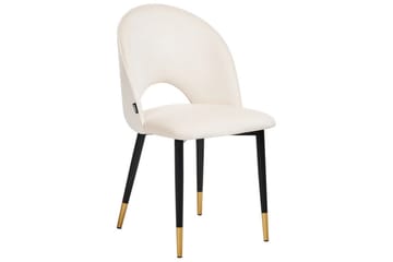 Sett med 2 spisestuestoler Magalia - Beige, svart, gull - Møbler - Stoler - Spisestuestoler & kjøkkenstoler