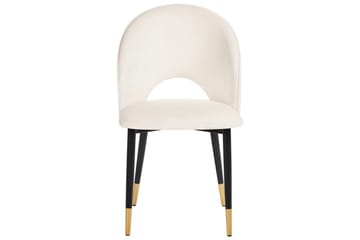 Sett med 2 spisestuestoler Magalia - Beige, svart, gull - Møbler - Stoler - Spisestuestoler & kjøkkenstoler