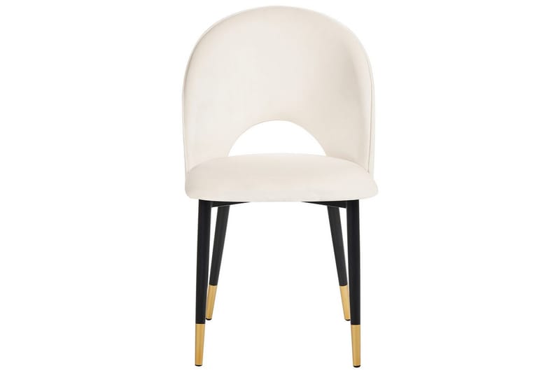 Sett med 2 spisestuestoler Magalia - Beige, svart, gull - Møbler - Stoler - Spisestuestoler & kjøkkenstoler