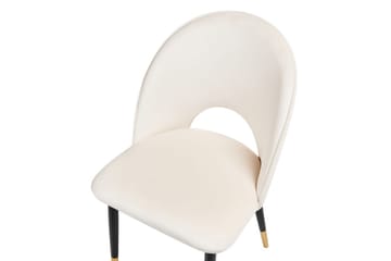 Sett med 2 spisestuestoler Magalia - Beige, svart, gull - Møbler - Stoler - Spisestuestoler & kjøkkenstoler