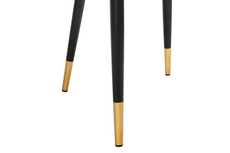 Sett med 2 spisestuestoler Magalia - Beige, svart, gull - Møbler - Stoler - Spisestuestoler & kjøkkenstoler