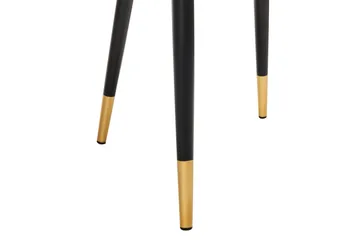 Sett med 2 spisestuestoler Magalia - Beige, svart, gull - Møbler - Stoler - Spisestuestoler & kjøkkenstoler