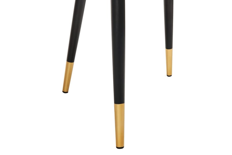 Sett med 2 spisestuestoler Magalia - Beige, svart, gull - Møbler - Stoler - Spisestuestoler & kjøkkenstoler