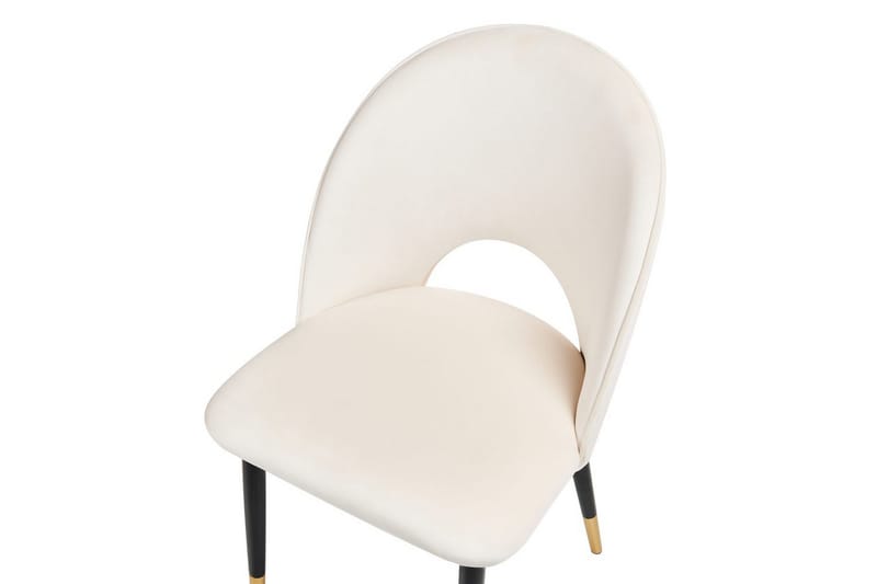 Sett med 2 spisestuestoler Magalia - Beige, svart, gull - Møbler - Stoler - Spisestuestoler & kjøkkenstoler