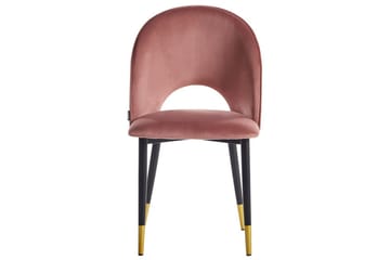 Sett med 2 spisestuestoler Magalia - Rosa, Svart, Gull - Møbler - Stoler - Spisestuestoler & kjøkkenstoler