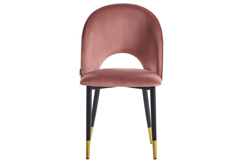 Sett med 2 spisestuestoler Magalia - Rosa, Svart, Gull - Møbler - Stoler - Spisestuestoler & kjøkkenstoler