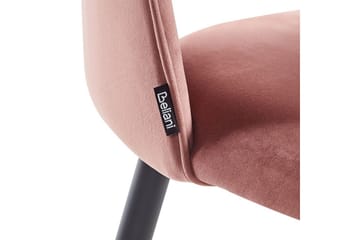 Sett med 2 spisestuestoler Magalia - Rosa, Svart, Gull - Møbler - Stoler - Spisestuestoler & kjøkkenstoler