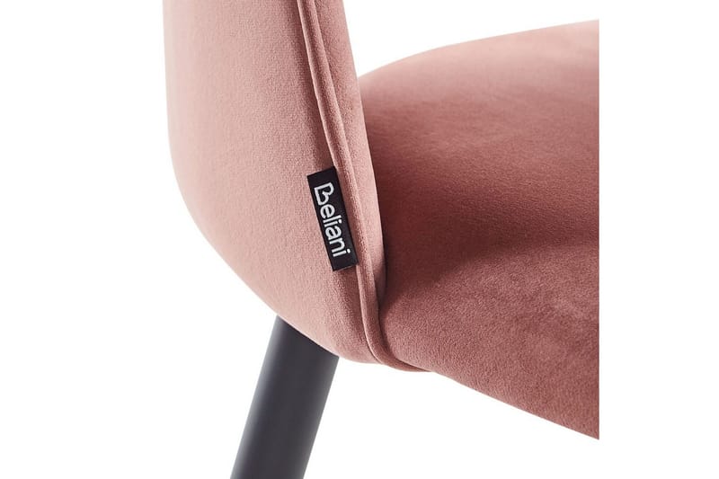 Sett med 2 spisestuestoler Magalia - Rosa, Svart, Gull - Møbler - Stoler - Spisestuestoler & kjøkkenstoler