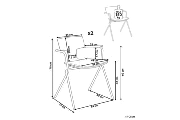 Sett med 2 spisestuestoler Manson - Møbler - Stoler - Spisestuestoler & kjøkkenstoler