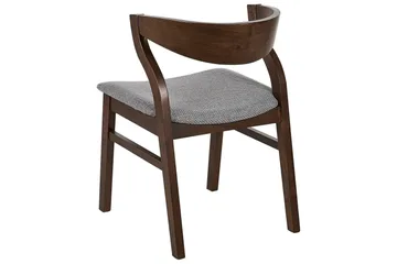 Sett med 2 spisestuestoler Maroa - Grå, mørkt tre - Møbler - Stoler - Spisestuestoler & kjøkkenstoler