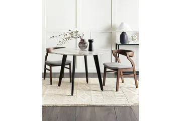 Sett med 2 spisestuestoler Maroa - Grå, mørkt tre - Møbler - Stoler - Spisestuestoler & kjøkkenstoler