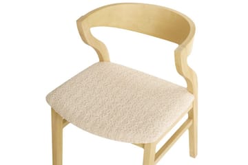 Sett med 2 spisestuestoler Maroa - Lyst tre, lys beige, Lyst tre, Lys beige - Møbler - Stoler - Spisestuestoler & kjøkkenstoler