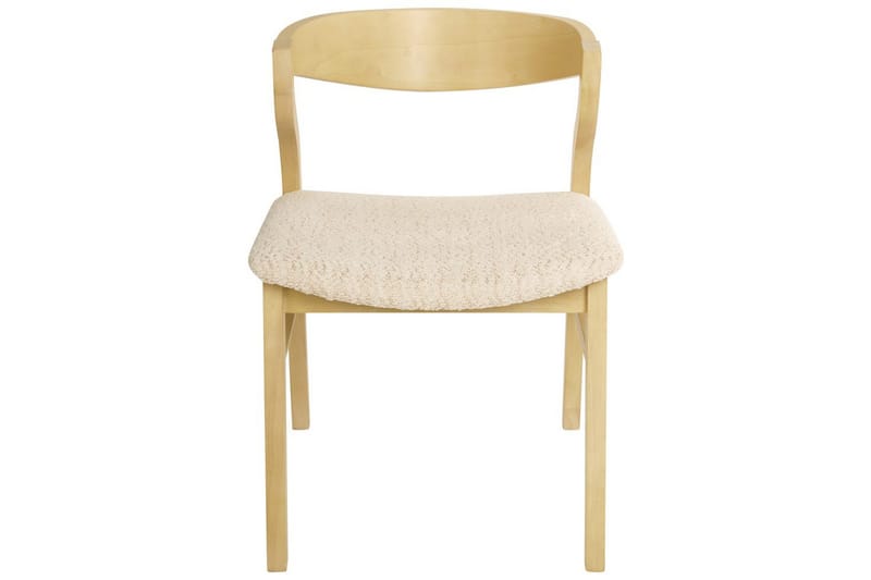 Sett med 2 spisestuestoler Maroa - Lyst tre, lys beige, Lyst tre, Lys beige - Møbler - Stoler - Spisestuestoler & kjøkkenstoler