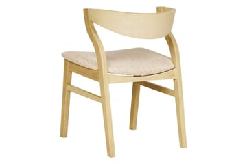 Sett med 2 spisestuestoler Maroa - Lyst tre, lys beige, Lyst tre, Lys beige - Møbler - Stoler - Spisestuestoler & kjøkkenstoler