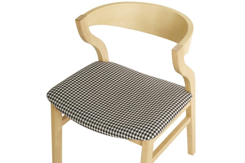 Sett med 2 spisestuestoler Maroa - Lyst tre, svart, hvit - Møbler - Stoler - Spisestuestoler & kjøkkenstoler