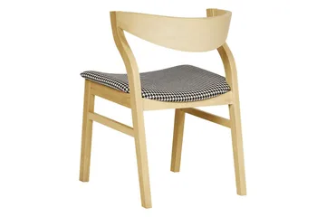 Sett med 2 spisestuestoler Maroa - Lyst tre, svart, hvit - Møbler - Stoler - Spisestuestoler & kjøkkenstoler