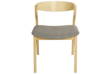 Sett med 2 spisestuestoler Maroa - Lyst tre, svart, hvit - Møbler - Stoler - Spisestuestoler & kjøkkenstoler