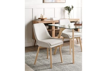 Sett med 2 spisestuestoler Melfort - Grå, lyst tre - Møbler - Stoler - Spisestuestoler & kjøkkenstoler