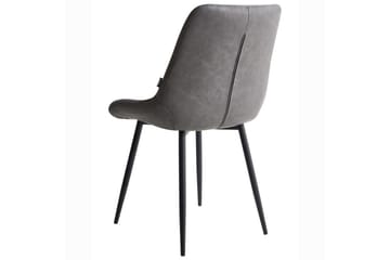 Sett med 2 spisestuestoler Melrose - Grå, svart - Møbler - Stoler - Spisestuestoler & kjøkkenstoler