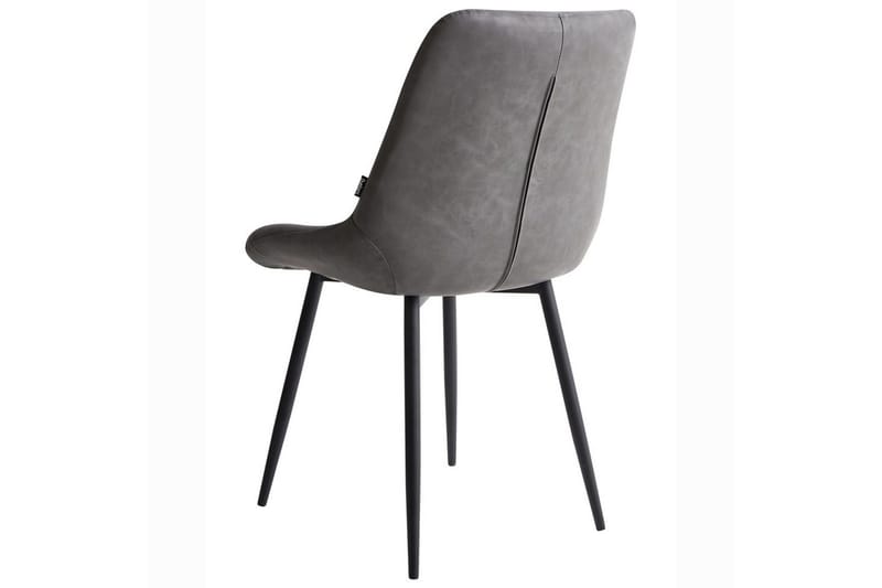 Sett med 2 spisestuestoler Melrose - Grå, svart - Møbler - Stoler - Spisestuestoler & kjøkkenstoler