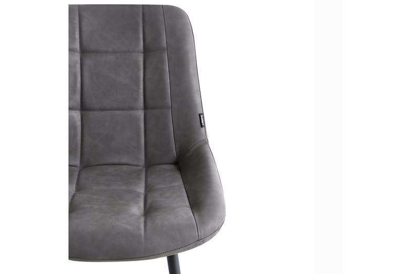 Sett med 2 spisestuestoler Melrose - Grå, svart - Møbler - Stoler - Spisestuestoler & kjøkkenstoler