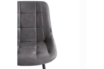 Sett med 2 spisestuestoler Melrose - Grå, svart - Møbler - Stoler - Spisestuestoler & kjøkkenstoler