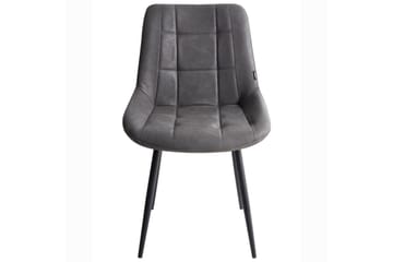 Sett med 2 spisestuestoler Melrose - Grå, svart - Møbler - Stoler - Spisestuestoler & kjøkkenstoler