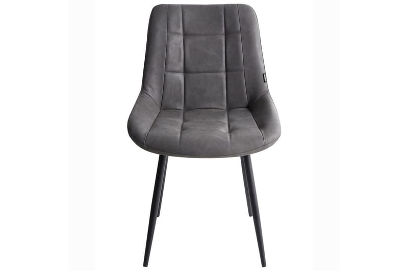 Sett med 2 spisestuestoler Melrose - Grå, svart - Møbler - Stoler - Spisestuestoler & kjøkkenstoler