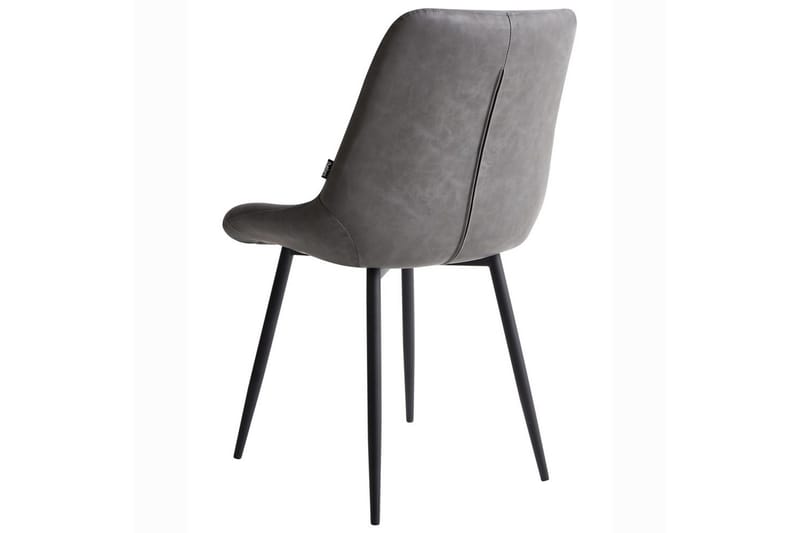 Sett med 2 spisestuestoler Melrose - Grå, svart - Møbler - Stoler - Spisestuestoler & kjøkkenstoler