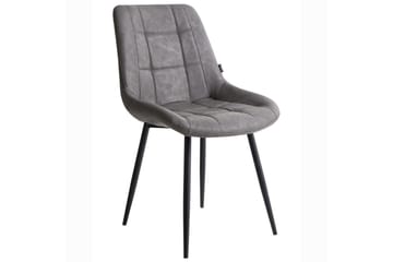 Sett med 2 spisestuestoler Melrose - Grå, svart - Møbler - Stoler - Spisestuestoler & kjøkkenstoler